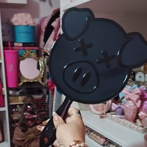 JS x Shane Dawson Black Pig Shaped Handheld Mirror